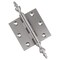 Embassy 3 x 3 Solid Brass Hinge, Satin Nickel Finish with Urn Tips 3030US15U-1 - alternate 1